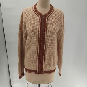 Vintage Campus Expressions Virgin Orlon Clingy Ribbed Knit Striped Sweater M